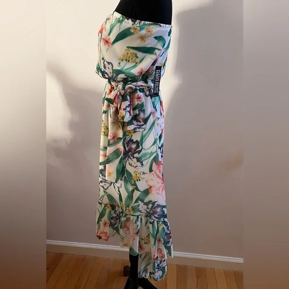 New York & Company Floral Strapless Dress - Picture 2 of 4